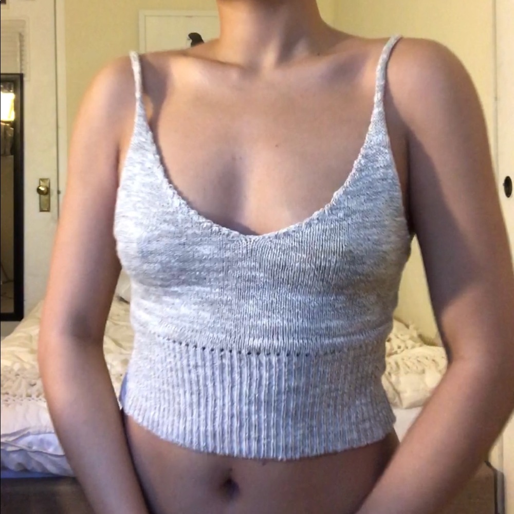 Knit cami cropped top